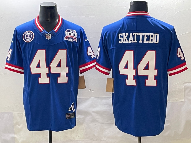 Men New York Giants 44 Skattebo blue Nike 2025 Jerseys style 3